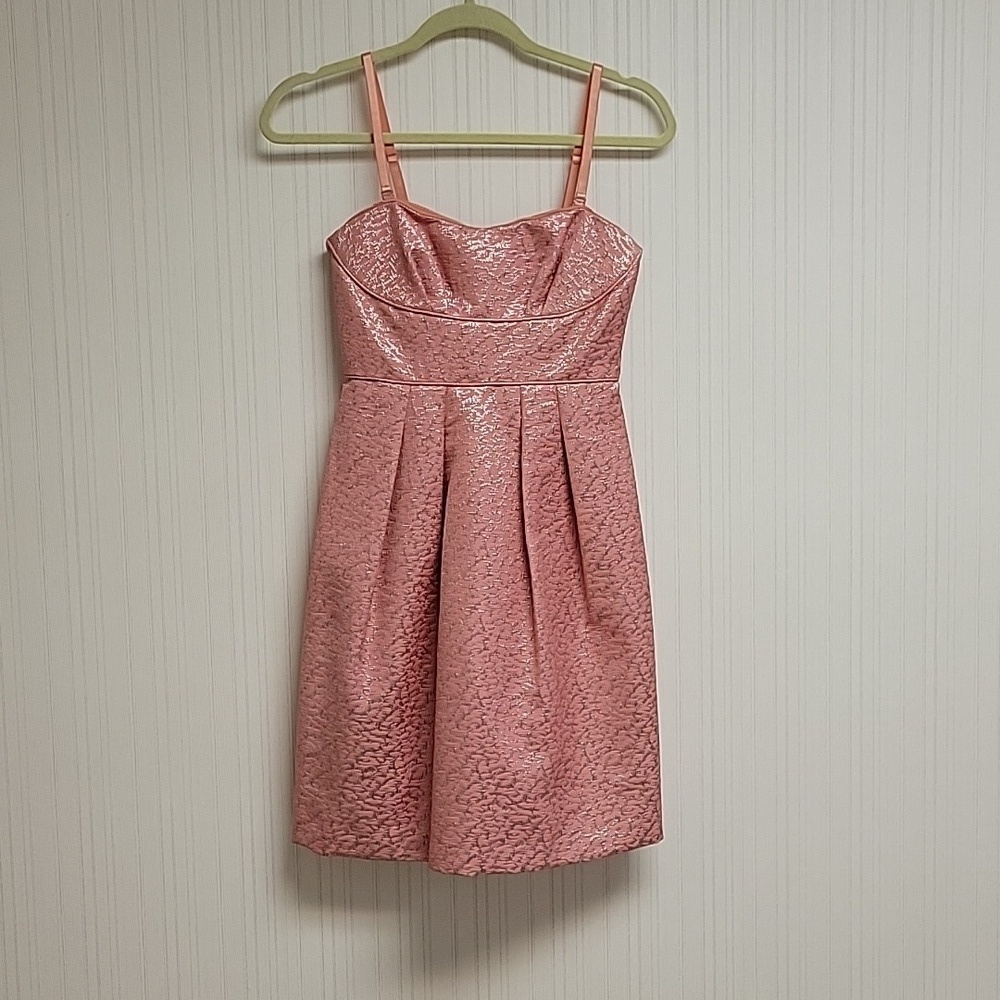 BCBG Maxazaria peach spaghetti strap Summer dress sz 0 Date Night Coquette Girl